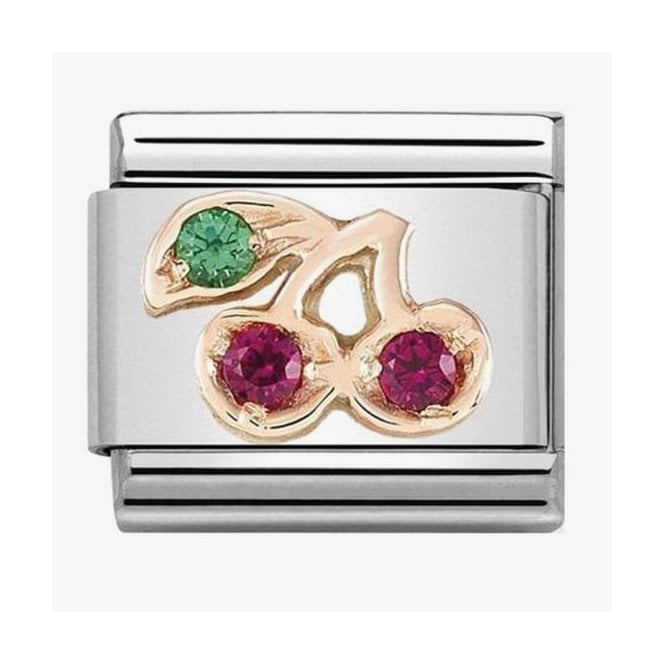 NOMINATION ITALY Classic Rose Gold Cherry with CZ Charm