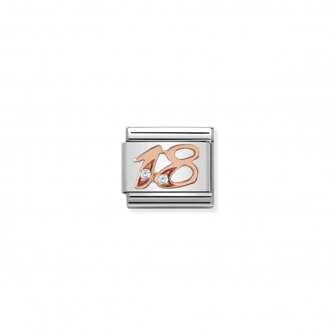 NOMINATION ITALY Classic Rose Gold & CZ 18 Charm
