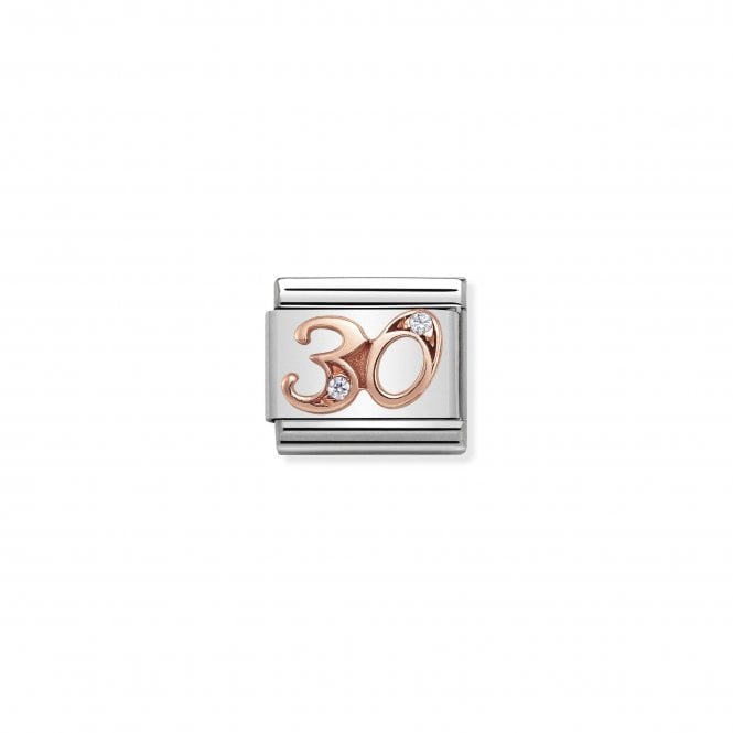 NOMINATION ITALY Classic Rose Gold & CZ 30 Charm