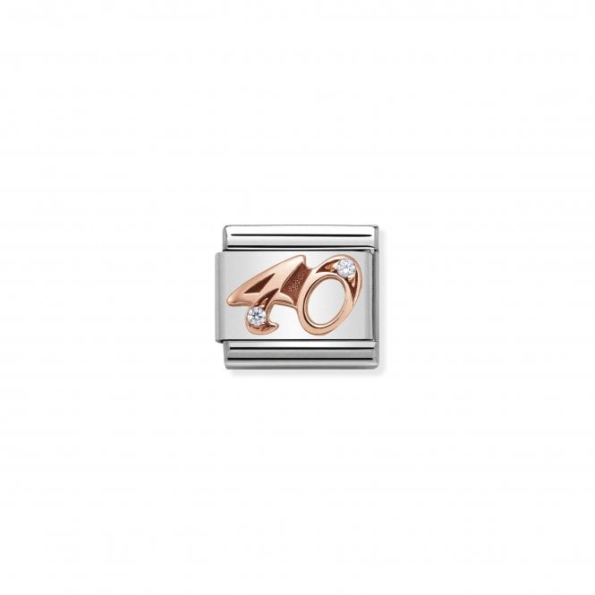 NOMINATION ITALY Classic Rose Gold & CZ 40 Charm