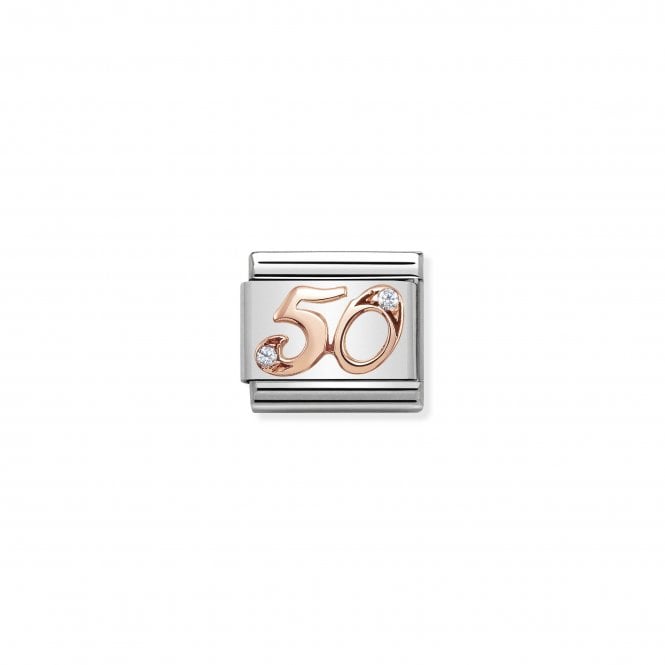NOMINATION ITALY Classic Rose Gold & CZ 50 Charm