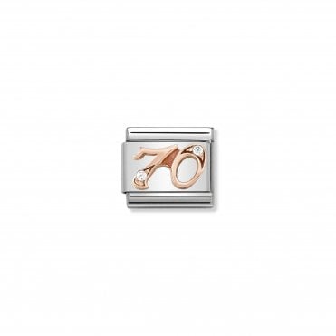 Classic Rose Gold & CZ 70 Charm