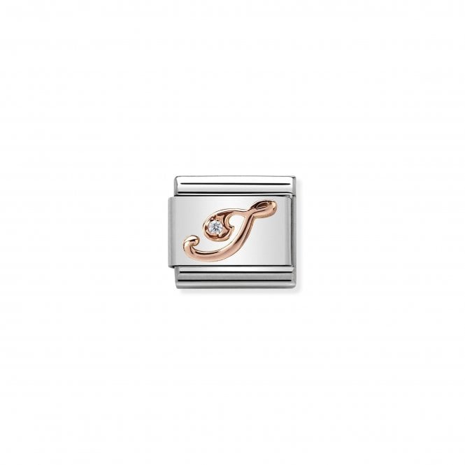 NOMINATION ITALY Classic Rose Gold & CZ Letter I Charm