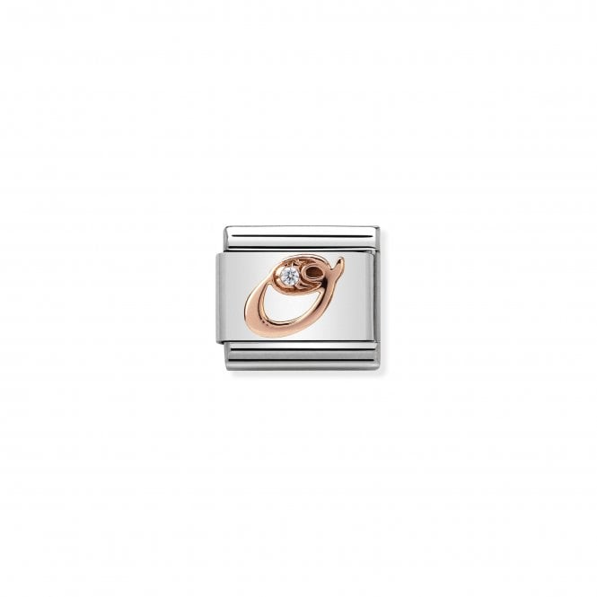 NOMINATION ITALY Classic Rose Gold & CZ Letter O Charm