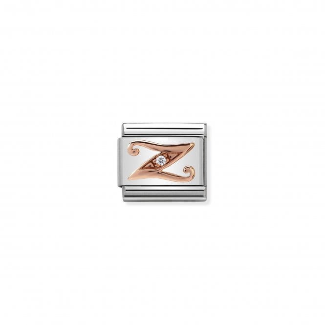 NOMINATION ITALY Classic Rose Gold & CZ Letter Z Charm