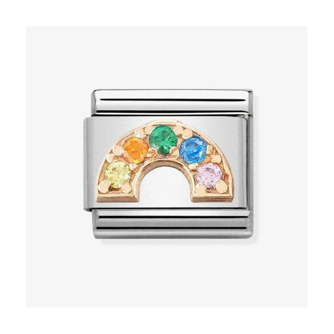 NOMINATION ITALY Classic Rose Gold CZ Rainbow Charm