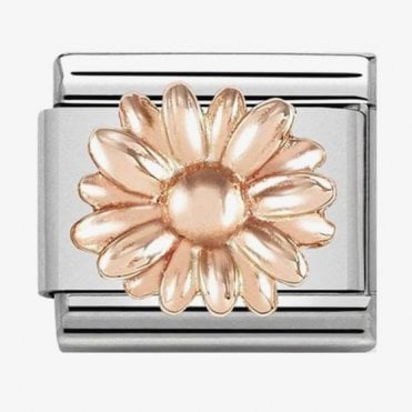 Classic Rose Gold Daisy Symbol Charm