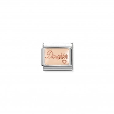 Classic Rose Gold Daughter Charm