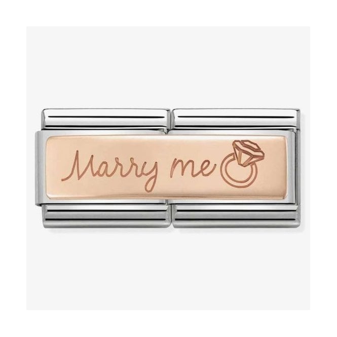 NOMINATION ITALY Classic Rose Gold Double Link Marry Me Charm