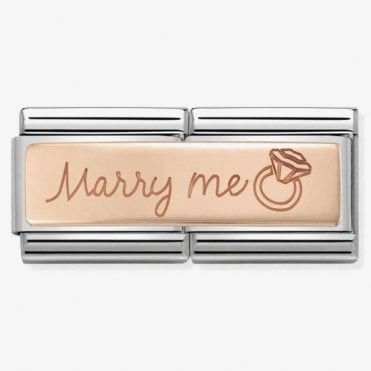 Classic Rose Gold Double Link Marry Me Charm