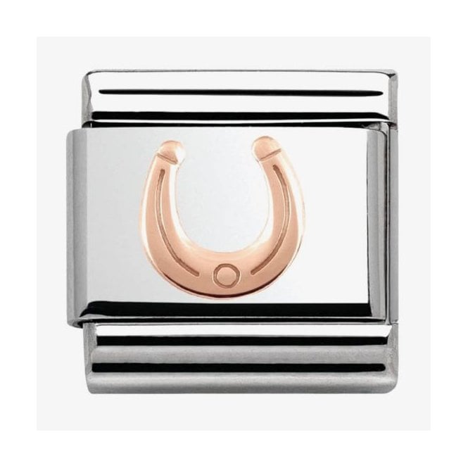 NOMINATION ITALY Classic Rose Gold Engraved Horseshoe Charm