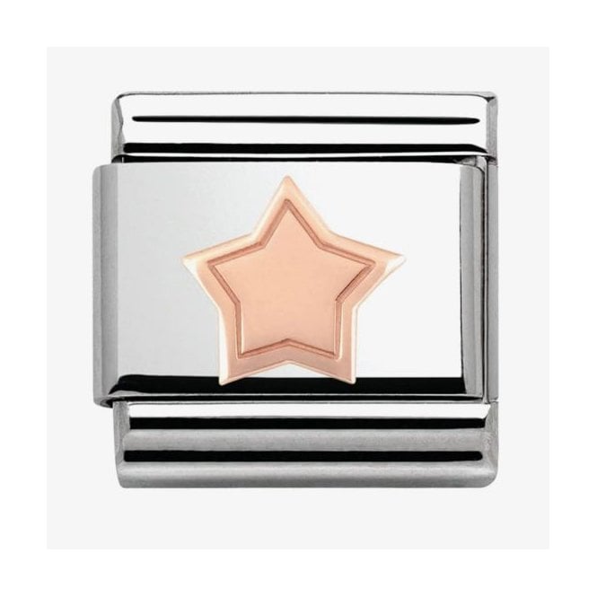 NOMINATION ITALY Classic Rose Gold Engraved Star Charm