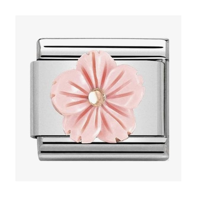 NOMINATION ITALY Classic Rose Gold Flower in Coral Charm
