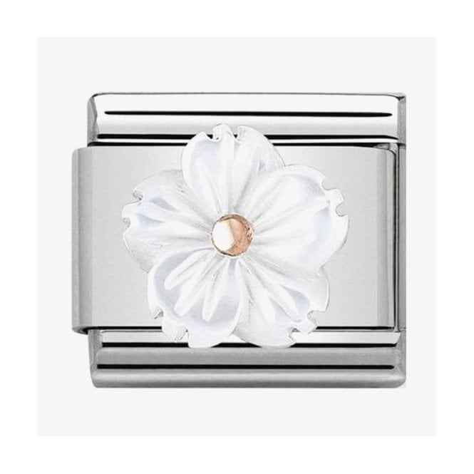 NOMINATION ITALY Classic Rose Gold Flower in Mother of Pearl Charm