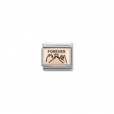 Classic Rose Gold Forever Hands Charm