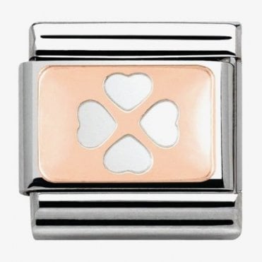 Classic Rose Gold Four-Leaf Clover Charm