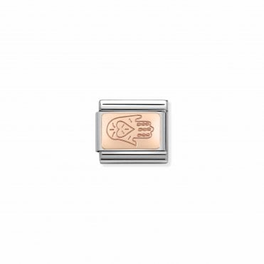 Classic Rose Gold Hand of Fatima Charm
