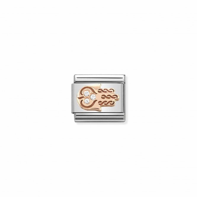 NOMINATION ITALY Classic Rose Gold Hand of Fatima with CZ Charm