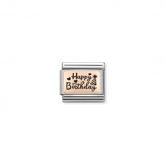 NOMINATION ITALY Classic Rose Gold Happy Birthday Charm