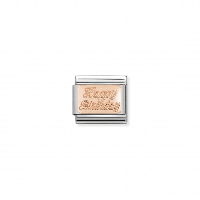 NOMINATION ITALY Classic Rose Gold Happy Birthday Charm