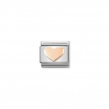 Classic Rose Gold Heart Charm