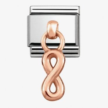 Classic Rose Gold Infinity Pendant Charm