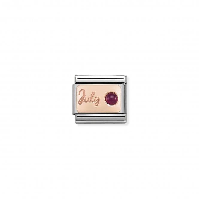 NOMINATION ITALY Classic Rose Gold July Ruby Charm
