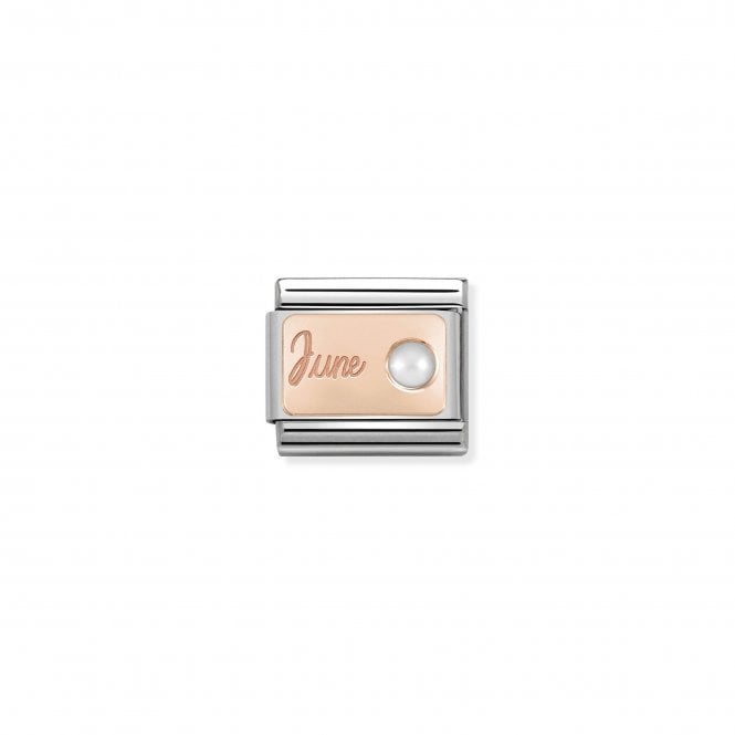 NOMINATION ITALY Classic Rose Gold June Pearl Charm