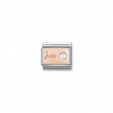 Classic Rose Gold June Pearl Charm