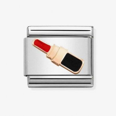 Classic Rose Gold Lipstick Charm