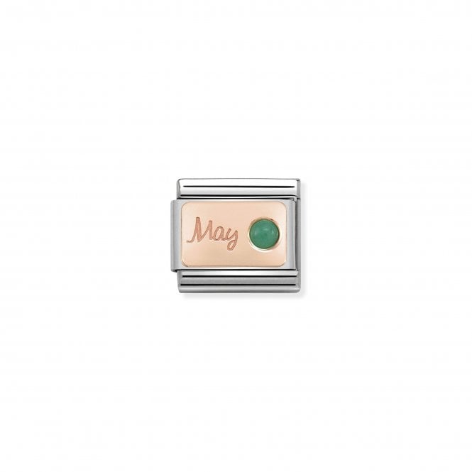 NOMINATION ITALY Classic Rose Gold May Emerald Charm