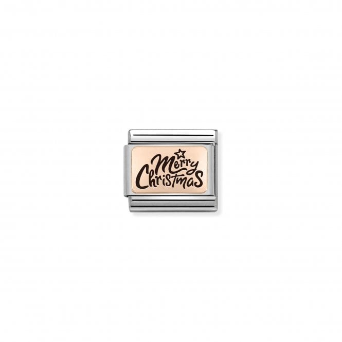 NOMINATION ITALY Classic Rose Gold Merry Christmas Charm