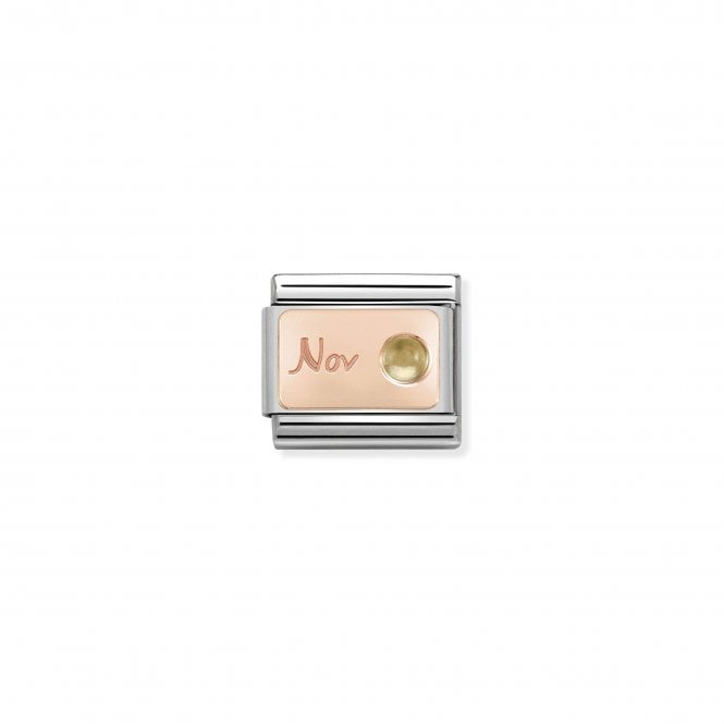 NOMINATION ITALY Classic Rose Gold November Citrine Charm