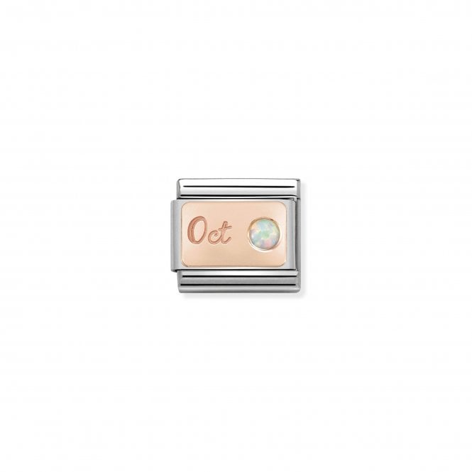 NOMINATION ITALY Classic Rose Gold October White Opal Charm