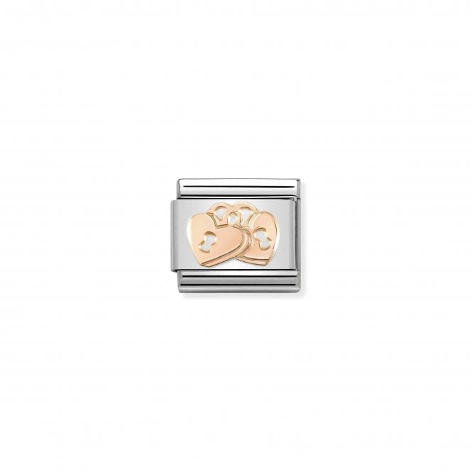 NOMINATION ITALY Classic Rose Gold Padlock Hearts Charm