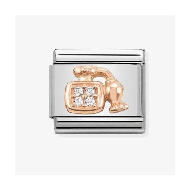 NOMINATION ITALY Classic Rose Gold Perfume with CZ Charm