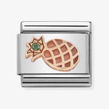 Classic Rose Gold Pineapple with CZ Charm