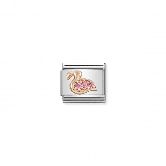 NOMINATION ITALY Classic Rose Gold & Pink CZ Flamingo Charm