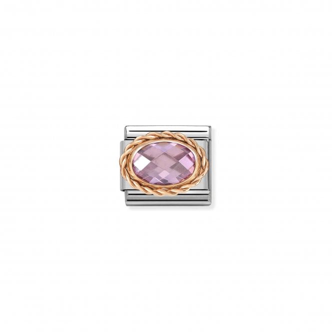 NOMINATION ITALY Classic Rose Gold Pink Faceted CZ Charm
