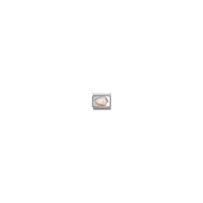 NOMINATION ITALY Classic Rose Gold Pink Opal Drop Left Charm