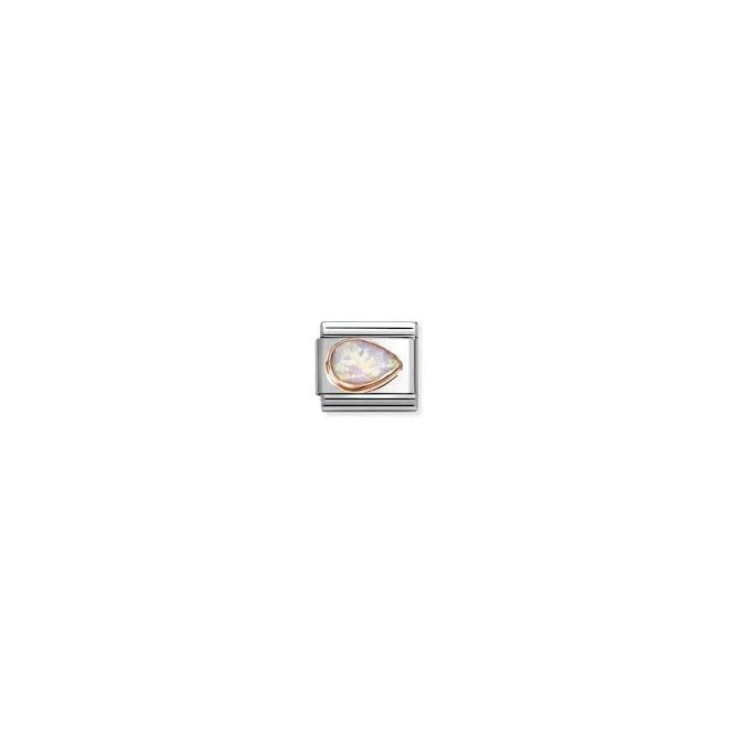 NOMINATION ITALY Classic Rose Gold Pink Opal Drop Right Charm