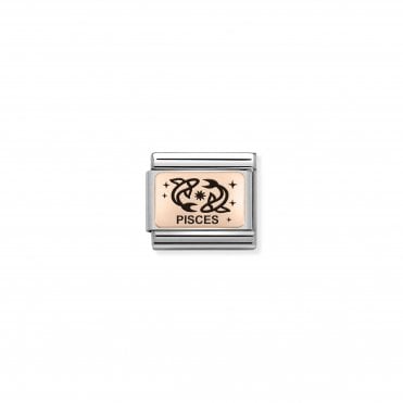 Classic Rose Gold Pisces Charm