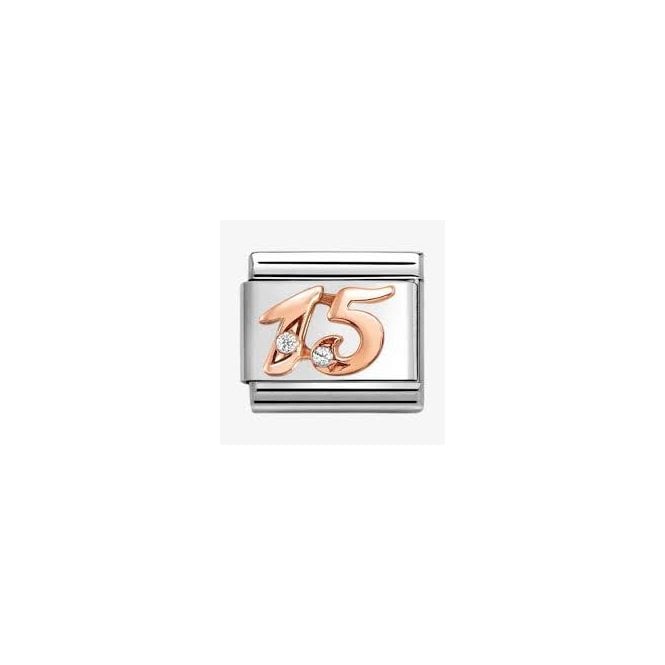 NOMINATION ITALY Classic Rose Gold PVD CZ 15 Charm