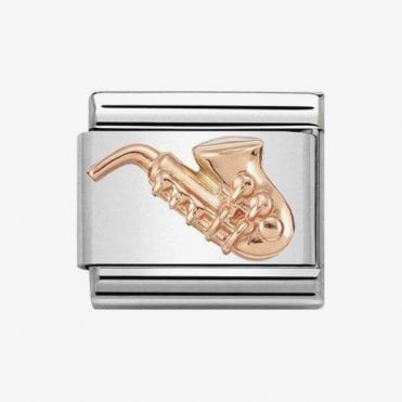 Classic Rose Gold Saxophone Charm