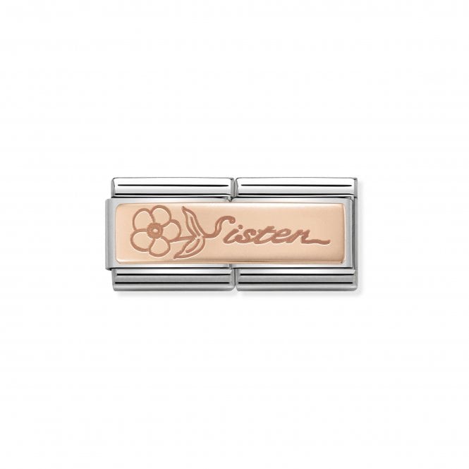 NOMINATION ITALY Classic Rose Gold Sister Double Charm
