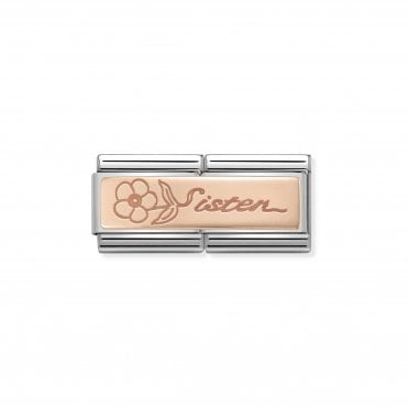 Classic Rose Gold Sister Double Charm