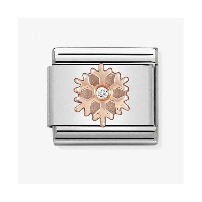 NOMINATION ITALY Classic Rose Gold Snowflake with CZ Charm