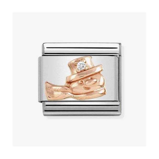 NOMINATION ITALY Classic Rose Gold Snowman with CZ Charm