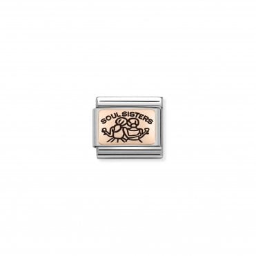 Classic Rose Gold Soul Sisters Charm