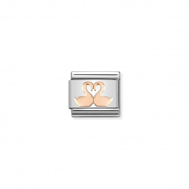 NOMINATION ITALY Classic Rose Gold Swans Charm